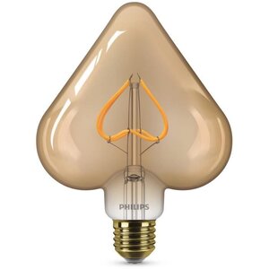 Ampoule led coeur philips 2000k - non dimmuable - e27 - 12w - gold