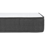 vidaXL Sommier tapissier Gris foncé Tissu 200x200 cm