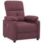 vidaXL Fauteuil de massage Violet Tissu