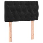 vidaXL Sommier tapissier avec matelas et LED Noir 80x200cm Velours