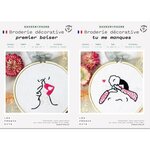 Coffrets 2 Broderies décoratives - Amour 1