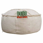 Pouf enfant - ludique - beige en coton - Ø 50 cm