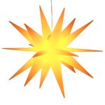 vidaXL Étoiles de Moravie avec LED 3 Pièces pliable jaune 57 cm