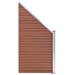 vidaXL Ensemble de clôture WPC 7 Carré + 1 Incliné 1311x186 cm Marron