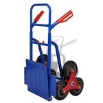 vidaXL Diable pliable avec 6 roulettes Bleu