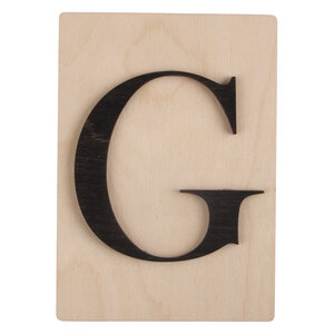 Lettre en bois G FSC Mixed Credit noir 10 5x14 8cm