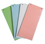 Paquet 100 Fiches Intercalaires Horizontales Unies Perforées Forever - 105x240mm - Couleurs Assorties - X 12 - Exacompta