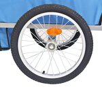 vidaXL Remorque de vélo pour enfants Gris et bleu 30 kg