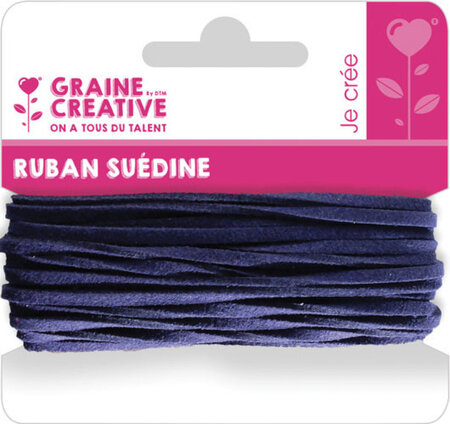 Ruban Suedine Bleu Marine 5M