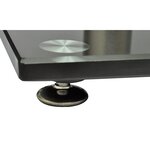 Lot de 2 reposes enceinte en aluminium et verre