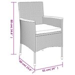 vidaXL Ensemble de salle à manger de jardin 9 Pièces avec coussins Gris