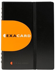 Porte cartes de visite détachable120 cartes 20x14 5cm 75034 exacompta