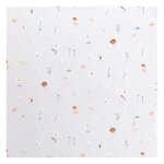 Tissu en coton millefleurs 50 x 140 cm - 122 g / m² - gris clair