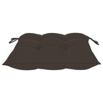 vidaXL Chaise à bascule avec coussin taupe Bois de teck solide