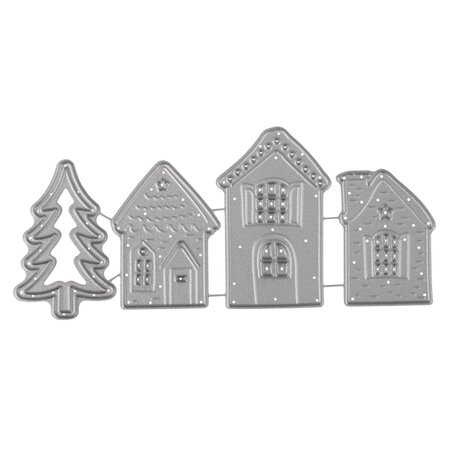 Matrice de découpe - Maison d'hiver - 4 pièces