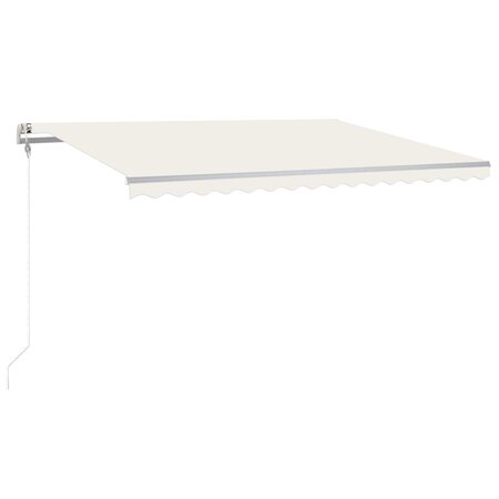 vidaXL Auvent automatique avec capteur de vent et LED 450x350 cm Crème