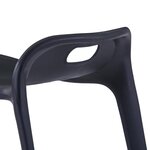 vidaXL Tabourets empilables lot de 4 noir plastique