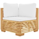 vidaXL Salon de jardin 11 Pièces avec coussins Bois de teck solide