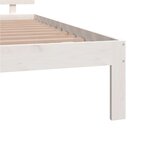 vidaXL Cadre de lit blanc 140x190 cm bois de pin massif