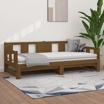 vidaXL Lit coulissant Marron miel Bois de pin massif 2x(80x200) cm