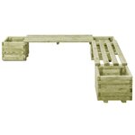 vidaXL Banc à jardinière B-Stock Bois massif de pin imprégné