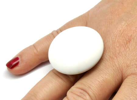 Bague céramique grand modèle Blanc