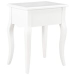 vidaXL Table de chevet Blanc 40 x 30 x 50 cm Bois de pin massif