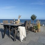 4 Chaises de jardin PORTLAND avec coussin