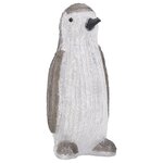 vidaXL Silhouette de pingouin de Noël LED Acrylique 30 cm