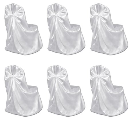 Housse de chaise blanche pour le banquet de mariage 6 pièces