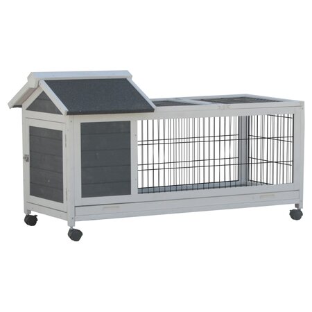 FLAMINGO Clapier Honey Rustic 115x55x64,5 cm Gris