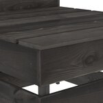 vidaXL Salon de jardin 10 Pièces Bois de pin imprégné de gris