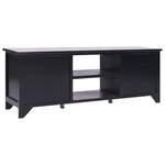 vidaXL Meuble TV Noir 108x30x40 cm Bois de Paulownia solide