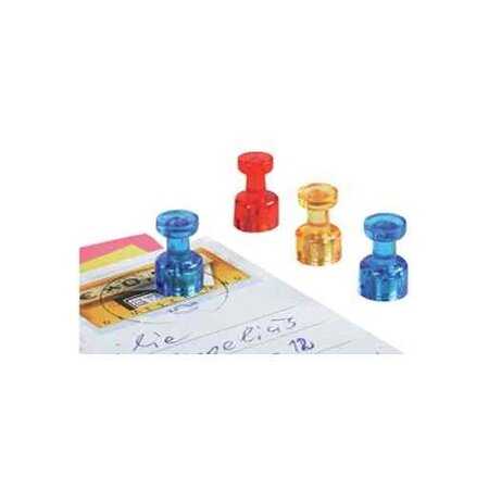 Plot magnétique Support Mémo Blister de 4 Bleu Translucide MAGNÉTOPLAN
