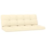 vidaXL Banc de jardin avec coussins crème 179 cm Pin imprégné