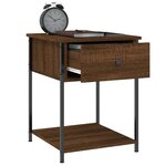 vidaXL Table de chevet chêne marron 44x45x58 cm bois d'ingénierie