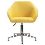 vidaXL Chaises pivotantes à manger lot de 6 jaune tissu