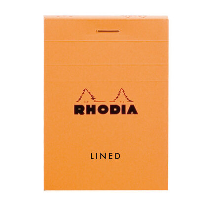 Bloc orange n°11 7 4x10 5 80f agrafées 80g ligné rhodia