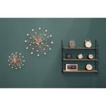 Horloge ronde en métal sunburst 50 cm