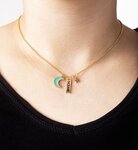 Collier prénom oceane avec pendentif lune