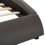 vidaXL Cadre de lit avec LED Gris Similicuir 100 x 200 cm