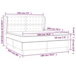 vidaXL Lit à sommier tapissier avec matelas Noir 180x200 cm Similicuir