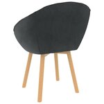 vidaXL Chaise de salle à manger Gris foncé Velours