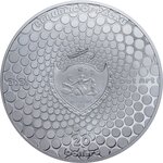 WHALE Dot Art 3 onces argent monnaie 20 Dollars Palau 2021
