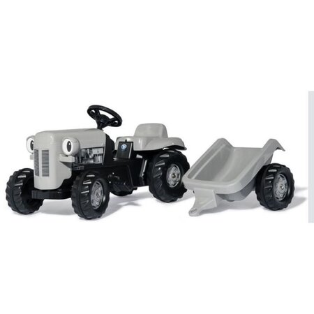 ROLLY TOYS RollyKid Tracteur a pédales gris Little Grey Fergie et sa remorque