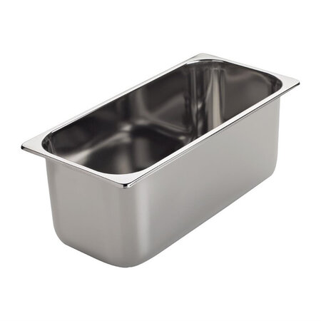 Bac à glace en acier inoxydable 5 l - h 120 mm - gastro m -  - inox5360 x165x120mm