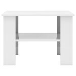 vidaXL Table basse Blanc brillant 60 x 60 x 42 cm Aggloméré