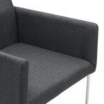 vidaXL Chaises à manger lot de 6 gris foncé tissu