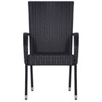 vidaXL Ensemble de salle à manger de jardin 9 Pièces Résine tressée Noir