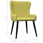 vidaXL Chaises à manger lot de 4 vert tissu